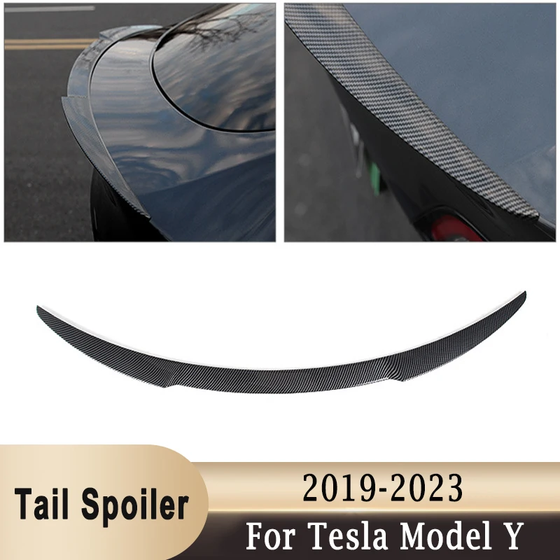 For Tesla Model Y 2019-2023 Tail Wings Rear Trunk Spoiler Carbon Fiber Pattern Gloss Black Car Exterior Modification Parts
For Tesla Model Y 2019-2023 Tail Wings Rear Trunk Spoiler Carbon Fiber Pattern Gloss Black Car Exterior Modification Parts