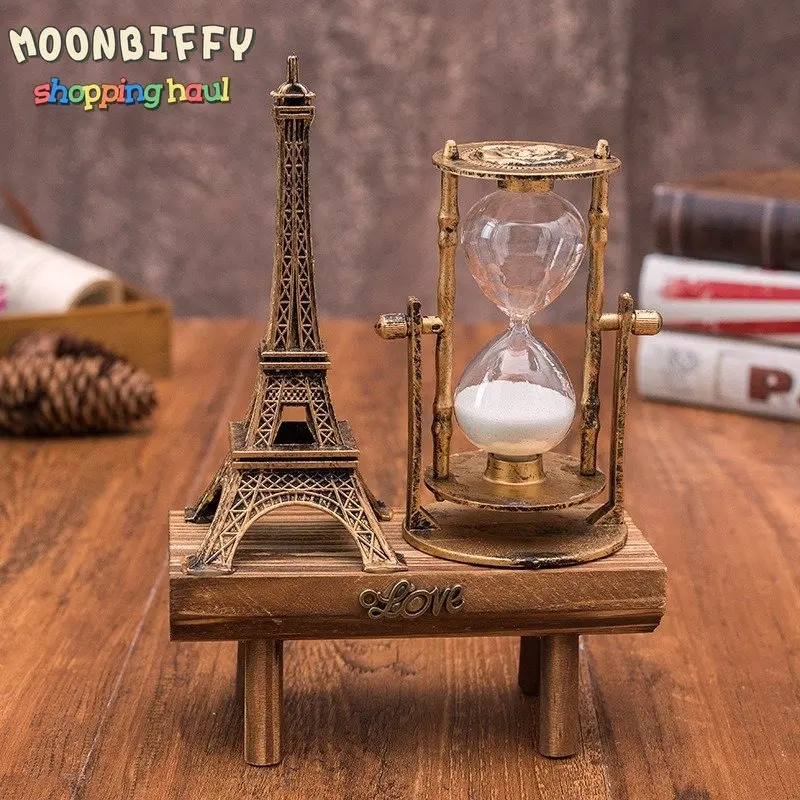Vintage Hourglass home accessories luxury home decoration room Rotating Metal Sandglass office desk accessories Sand Clock Timer
Vintage Hourglass home accessories luxury home decoration room Rotating Metal Sandglass office desk accessories Sand Clock Timer