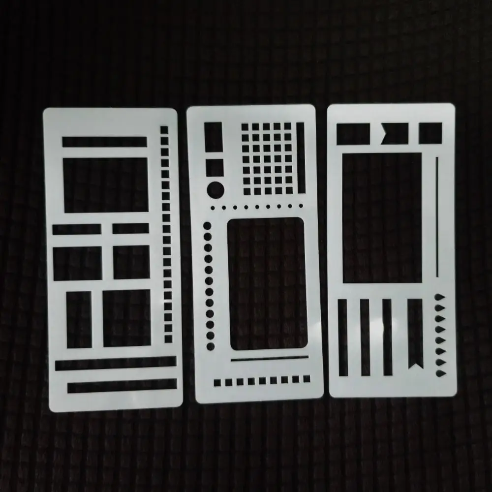 3pcs Dot Grid Design Handmade Flexible Record Template DIY Scrapbook Journal Rectangle Stencil Ruler Set Stencils Drafting Tools
3pcs Dot Grid Design Handmade Flexible Record Template DIY Scrapbook Journal Rectangle Stencil Ruler Set Stencils Drafting Tools