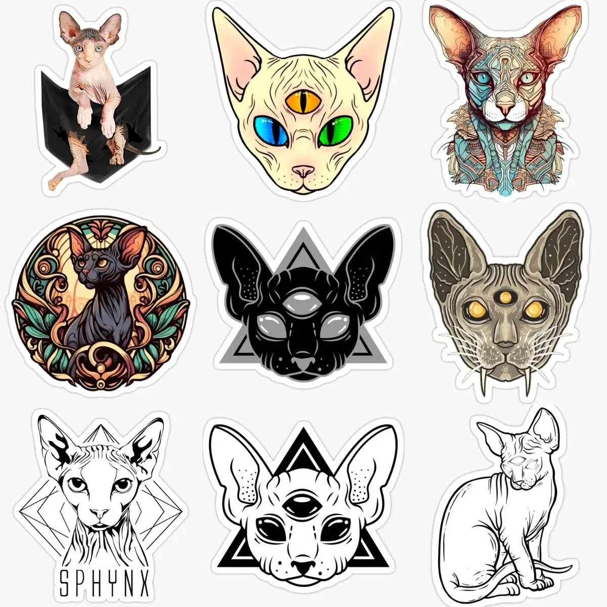 Creative Canadian Hairless Cat Sphynx Cat Pets PVC Stickers for Decorate Car Van Bicycle Fridge Wall Window Helmet Decal
Creative Canadian Hairless Cat Sphynx Cat Pets PVC Stickers for Decorate Car Van Bicycle Fridge Wall Window Helmet Decal