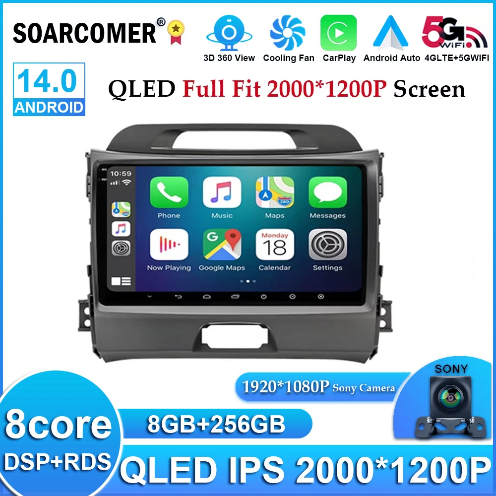 Android 14 For KIA Sportage 3 2010-2016 2015 Carplay Car Multimedia GPS Navigation Auto Radio Head Unit Stereo 4G Video Player
Android 14 For KIA Sportage 3 2010-2016 2015 Carplay Car Multimedia GPS Navigation Auto Radio Head Unit Stereo 4G Video Player