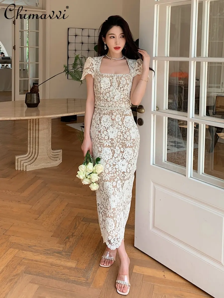 Light Luxury Dress for Women 2023 Summer New French Fashion Diamond Decorations Lace Dress High-End Slim-fit Elegant Long Dress
Light Luxury Dress for Women 2023 Summer New French Fashion Diamond Decorations Lace Dress High-End Slim-fit Elegant Long Dress