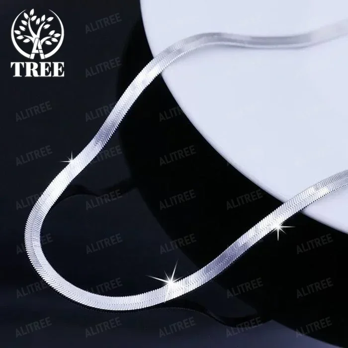 New 925 Sterling Silver fine 4MM Blade Chain Necklace for Women MEN Luxury wedding party Jewelry Best friend Holiday gifts
New 925 Sterling Silver fine 4MM Blade Chain Necklace for Women MEN Luxury wedding party Jewelry Best friend Holiday gifts