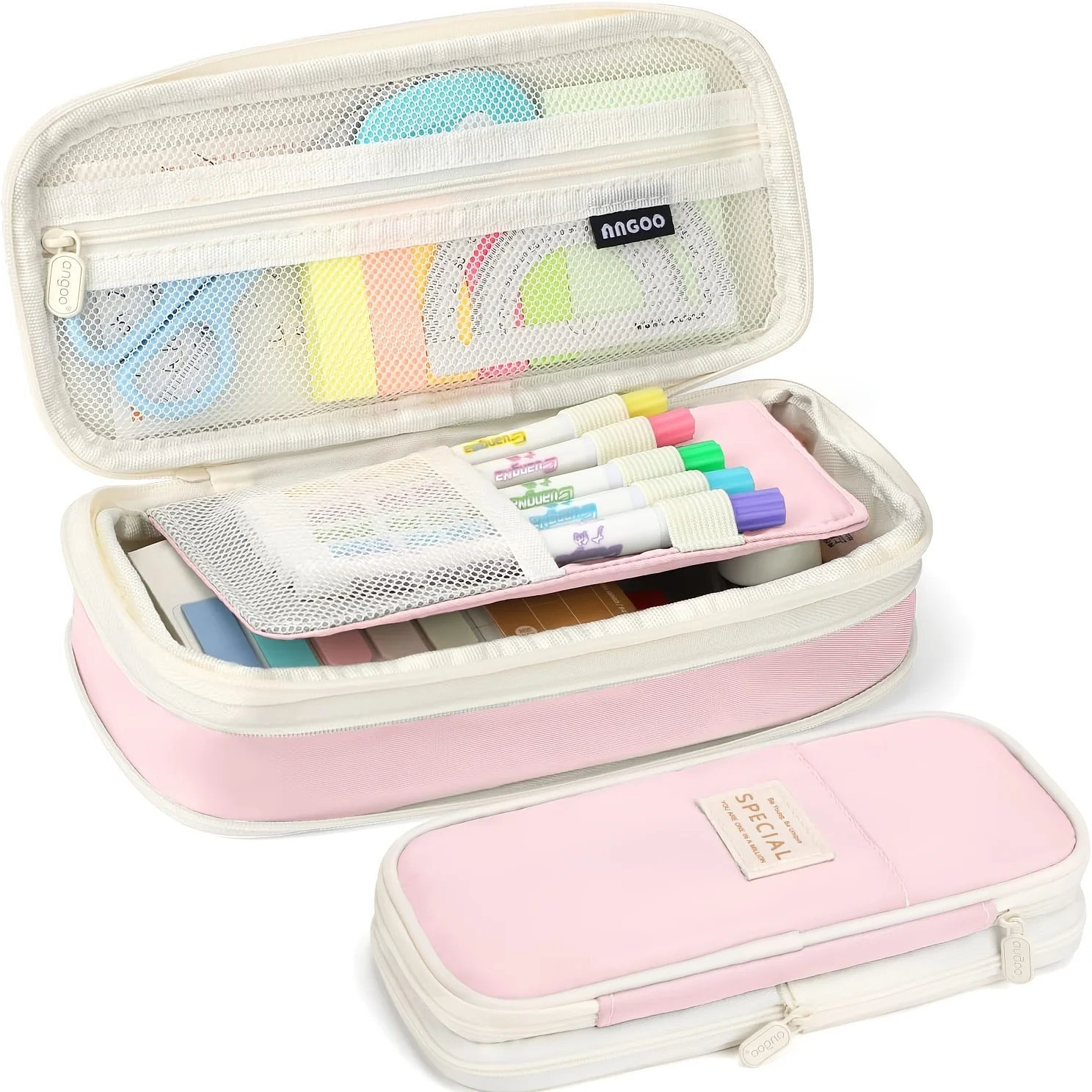 Expandable large capacity pencil case, compartment storage bag, suitable for students and professionals as pencil cases
Expandable large capacity pencil case, compartment storage bag, suitable for students and professionals as pencil cases
