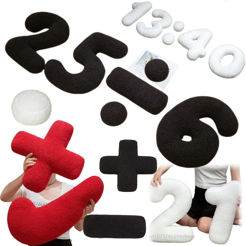 Cartoon Fun Number Symbols Plush Toy Pillow Black White Figure Add Subtract Multiply Divide Soft Stuffed Doll Baby Appeasing Toy
Cartoon Fun Number Symbols Plush Toy Pillow Black White Figure Add Subtract Multiply Divide Soft Stuffed Doll Baby Appeasing Toy