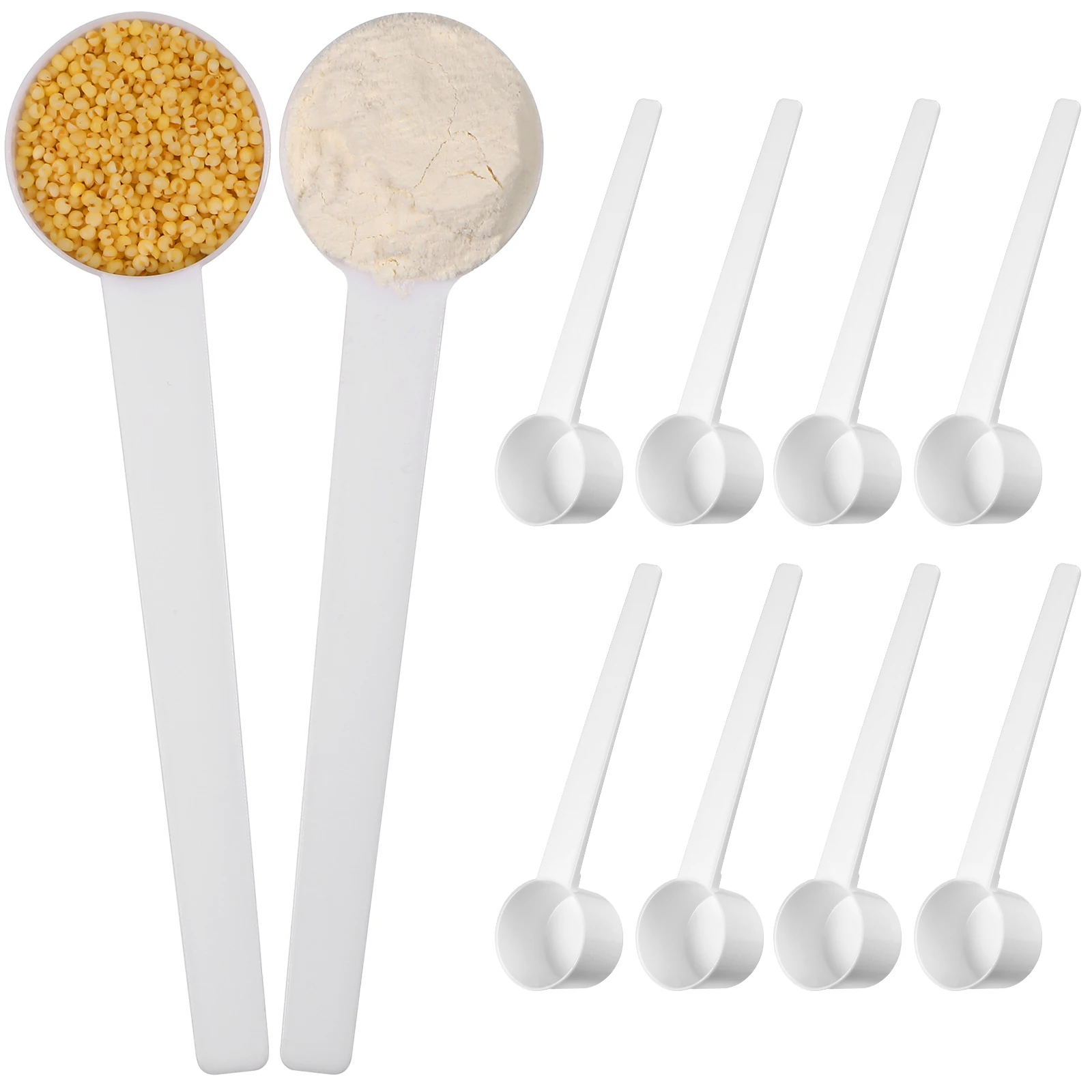 10 Pcs Measuring Measuring Plastic Scoop Long Handle Easy Clean Kitchen Tool Teaching Aids
10 Pcs Measuring Measuring Plastic Scoop Long Handle Easy Clean Kitchen Tool Teaching Aids