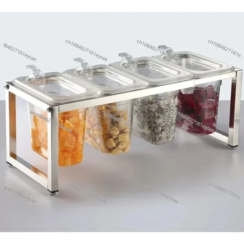 Acrylic Stainless Steel Pot Rack Milk Tea Shop Restaurant Jam Box Food GN Tray Shelf Seasoning Commercial Chafing Buffet Pan
Acrylic Stainless Steel Pot Rack Milk Tea Shop Restaurant Jam Box Food GN Tray Shelf Seasoning Commercial Chafing Buffet Pan