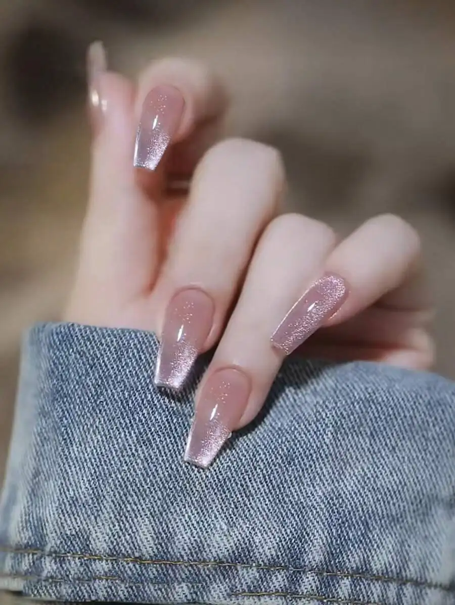 24pcs Wide Cat Eye Pink Gradient Press On Nails With Glue And Nail File, Medium Size For Women And Girls, Long-Lasting Coffin Ba
24pcs Wide Cat Eye Pink Gradient Press On Nails With Glue And Nail File, Medium Size For Women And Girls, Long-Lasting Coffin Ba