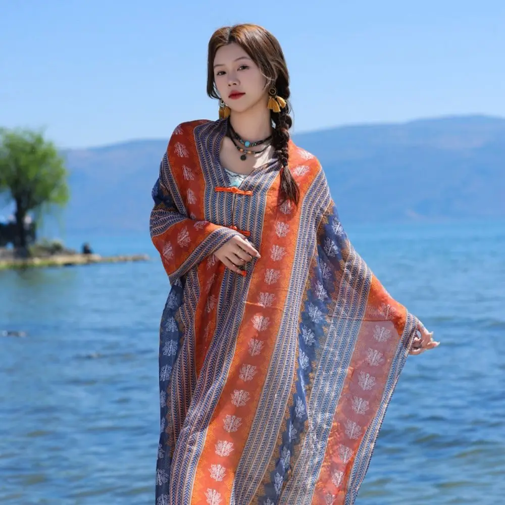 Casual Sun Protection Ethnic Style Shawl Wraps Elegant Sunscreen Shawl Thin Large Beach Scarf Travel
Casual Sun Protection Ethnic Style Shawl Wraps Elegant Sunscreen Shawl Thin Large Beach Scarf Travel