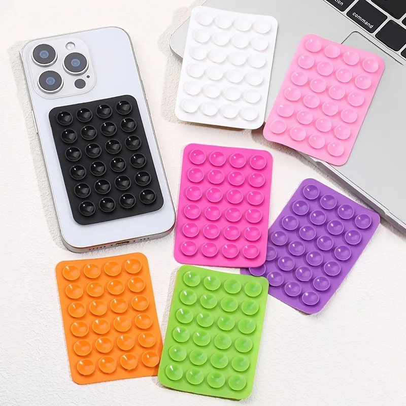 Silicone 24 Suction Phone Holder Multifunctional Suction Cup Mat Wall Stand Anti-Slip Single Sided Case Glue Mount Back Stickers
Silicone 24 Suction Phone Holder Multifunctional Suction Cup Mat Wall Stand Anti-Slip Single Sided Case Glue Mount Back Stickers