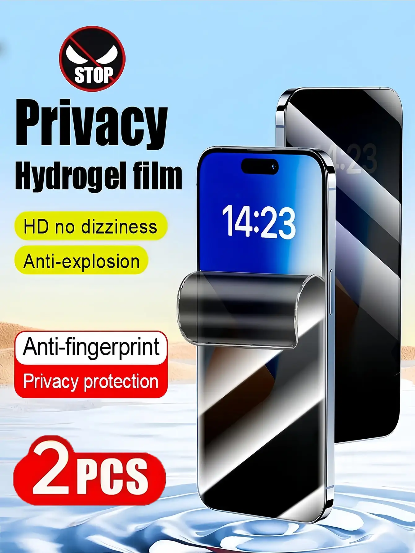 2 Pcs Anti-Spy Privacy Soft Hydrogel Film Screen Protector Compatible With IPhone, No Bubbles, Easy To Apply, Scratch Resistant
2 Pcs Anti-Spy Privacy Soft Hydrogel Film Screen Protector Compatible With IPhone, No Bubbles, Easy To Apply, Scratch Resistant
