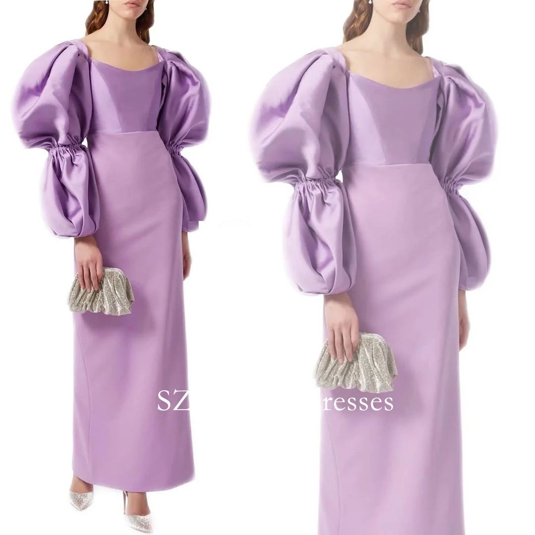 OIMG Gorgeous Fashion Puff Sleeves Purple Elegant Prom Dresses Sheath Satin Puff Sleeves Evening Gowns Formal Party Dress
OIMG Gorgeous Fashion Puff Sleeves Purple Elegant Prom Dresses Sheath Satin Puff Sleeves Evening Gowns Formal Party Dress