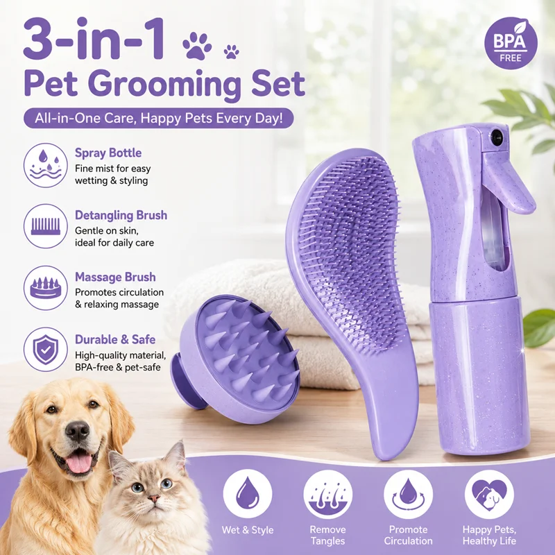 3Pcs Wheat Straw Set Detangling Brush Scalp Massager Shampoo Brush Continuous Mist Spray Bottle for Wet Dry Hair Styling Tools
3Pcs Wheat Straw Set Detangling Brush Scalp Massager Shampoo Brush Continuous Mist Spray Bottle for Wet Dry Hair Styling Tools