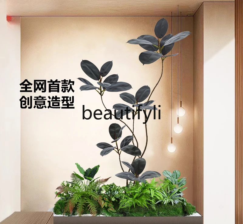 Combination fake tree plant staircase window store flower box interior decoration
Combination fake tree plant staircase window store flower box interior decoration