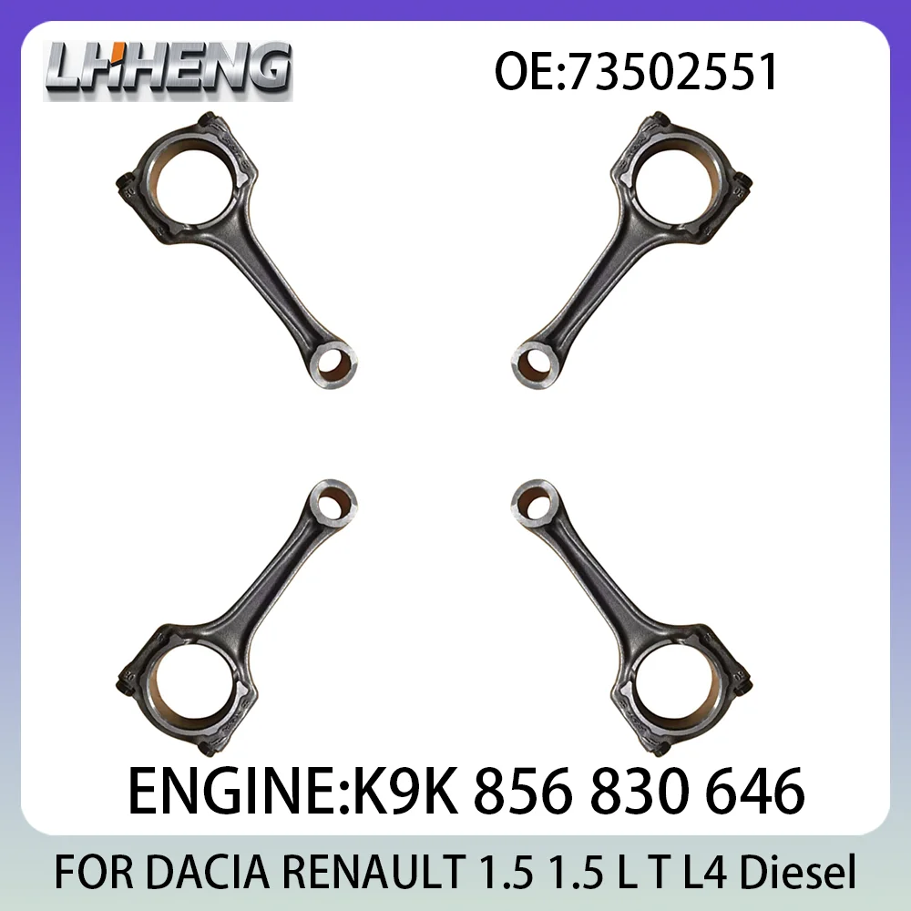 4PCS Connecting Con Rod New Set 1.5L 1.5 L T L4 Diesel For DACIA DUSTER RENAULT CAPTUR CLIO MEGANE MODUS K9K 856 05-18 73502551
4PCS Connecting Con Rod New Set 1.5L 1.5 L T L4 Diesel For DACIA DUSTER RENAULT CAPTUR CLIO MEGANE MODUS K9K 856 05-18 73502551