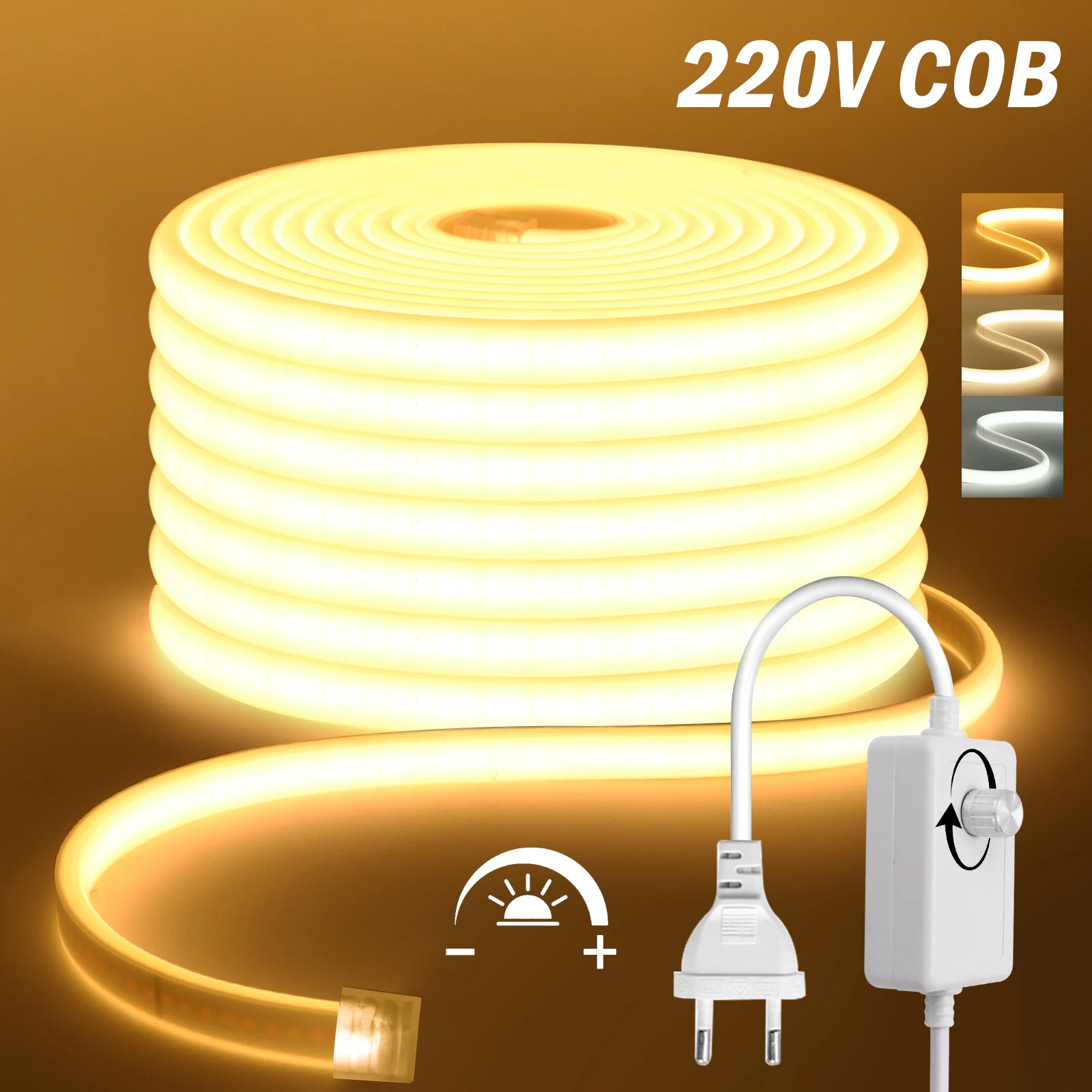 Светодиодная лента COB с регулируемой яркостью переменного тока, 220 В, водонепроницаемая, 3000 К, 4000 К, 6000 К, домашний декор, супер яркая гибкая лента, неоновый свет
Светодиодная лента COB с регулируемой яркостью переменного тока, 220 В, водонепроницаемая, 3000 К, 4000 К, 6000 К, домашний декор, супер яркая гибкая лента, неоновый свет