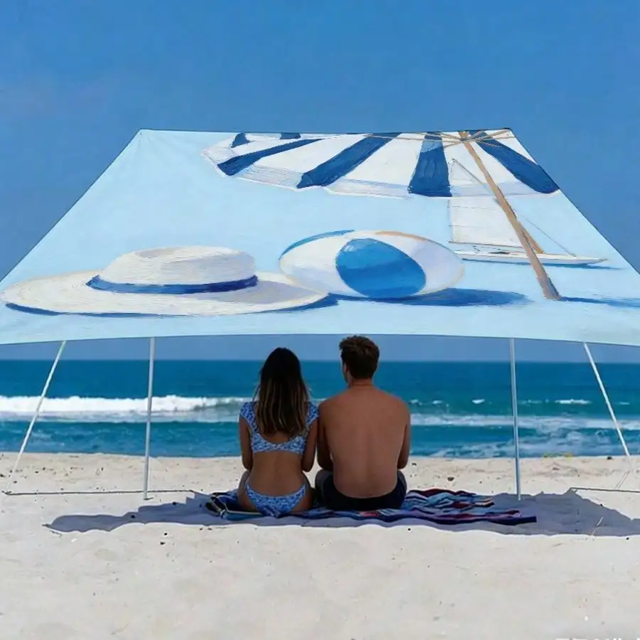 1pc Beach Sunshade Cloth, Outdoor Sun Shade Sail Tarp - Poles Not Included, Waterproof, Polyester, Grommeted Corners, Easy Setup, For Beach, Camping, Picnic, Patio, Backyard, Outdoor Party, Family Gatherings, Beach Scene, Striped Umbrella, Boat - Coastal,
1pc Beach Sunshade Cloth, Outdoor Sun Shade Sail Tarp - Poles Not Included, Waterproof, Polyester, Grommeted Corners, Easy Setup, For Beach, Camping, Picnic, Patio, Backyard, Outdoor Party, Family Gatherings, Beach Scene, Striped Umbrella, Boat - Coastal,