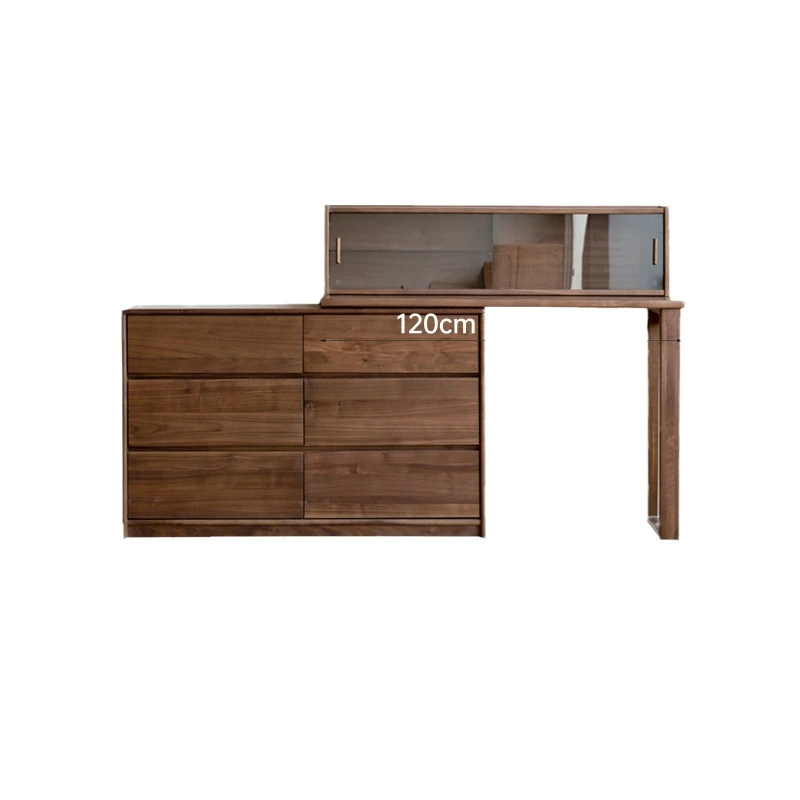Solid wood makeup table bedroom black walnut retractable dresser chest integrated simple
Solid wood makeup table bedroom black walnut retractable dresser chest integrated simple