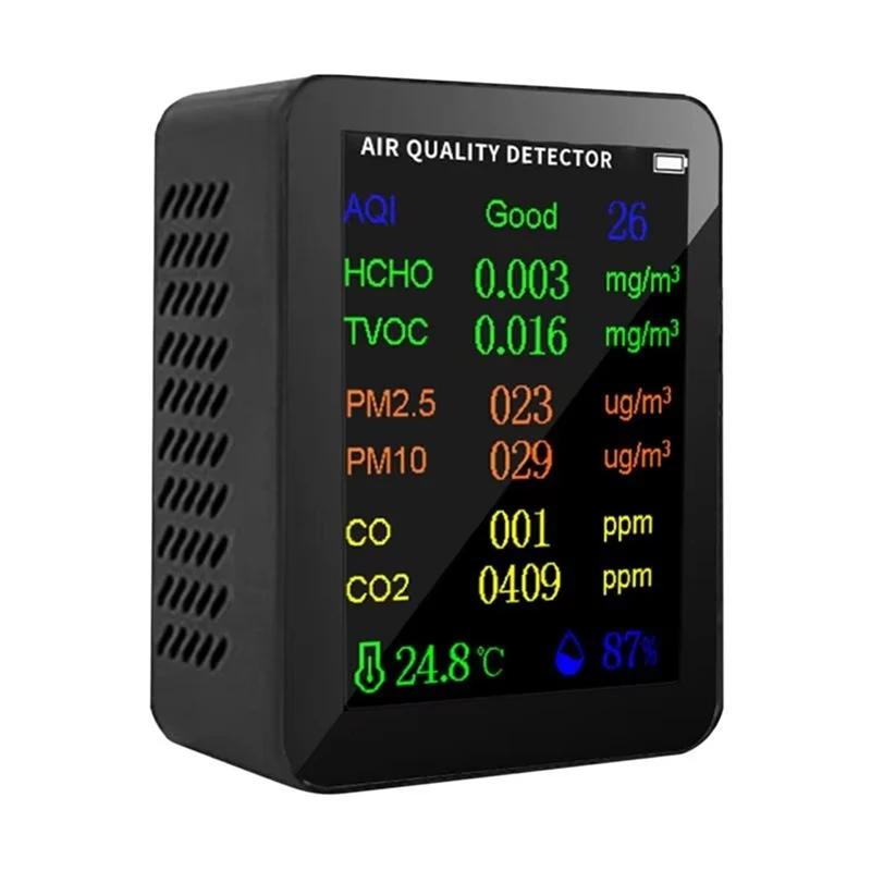 Indoor Air Quality Detector High-Precision Real-Time Portable 10-In-1 Monitor With Alarm Air Quality Tester Indoor A
Indoor Air Quality Detector High-Precision Real-Time Portable 10-In-1 Monitor With Alarm Air Quality Tester Indoor A