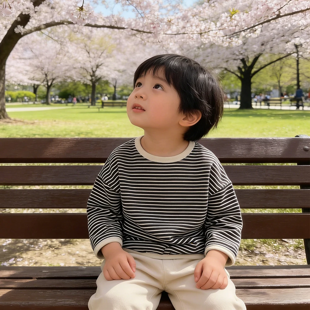 Children's T-shirt Korean Boys Girl Striped Sweaters Baby Kids Girls Loose Long Sleeve Top Spring Autumn New Tops 1-6Y
Children's T-shirt Korean Boys Girl Striped Sweaters Baby Kids Girls Loose Long Sleeve Top Spring Autumn New Tops 1-6Y