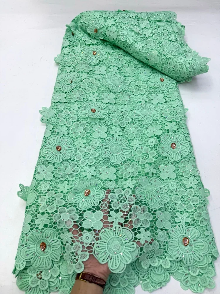 African Milk Silk Cord Lace Fabric 2026 High Quality 5 Yards Nigerian French Mesh Stones Lace for Wedding Dress Sewing
African Milk Silk Cord Lace Fabric 2026 High Quality 5 Yards Nigerian French Mesh Stones Lace for Wedding Dress Sewing