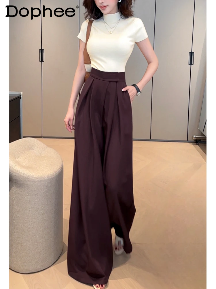 High Waist Wide Leg Pants Office Lady Autumn and Winter Thick Loose Pants Casual Black Pants 2024 New Trousers Women
High Waist Wide Leg Pants Office Lady Autumn and Winter Thick Loose Pants Casual Black Pants 2024 New Trousers Women