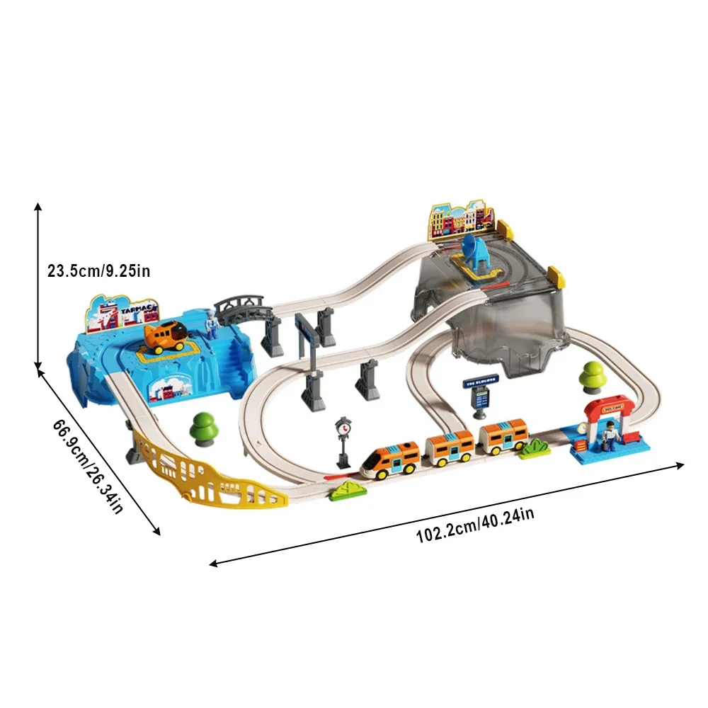 Airport Themed Train Track Toy Set with Storage Box Interactive Kids Toy for Creative Play & Imagination Development
Airport Themed Train Track Toy Set with Storage Box Interactive Kids Toy for Creative Play & Imagination Development