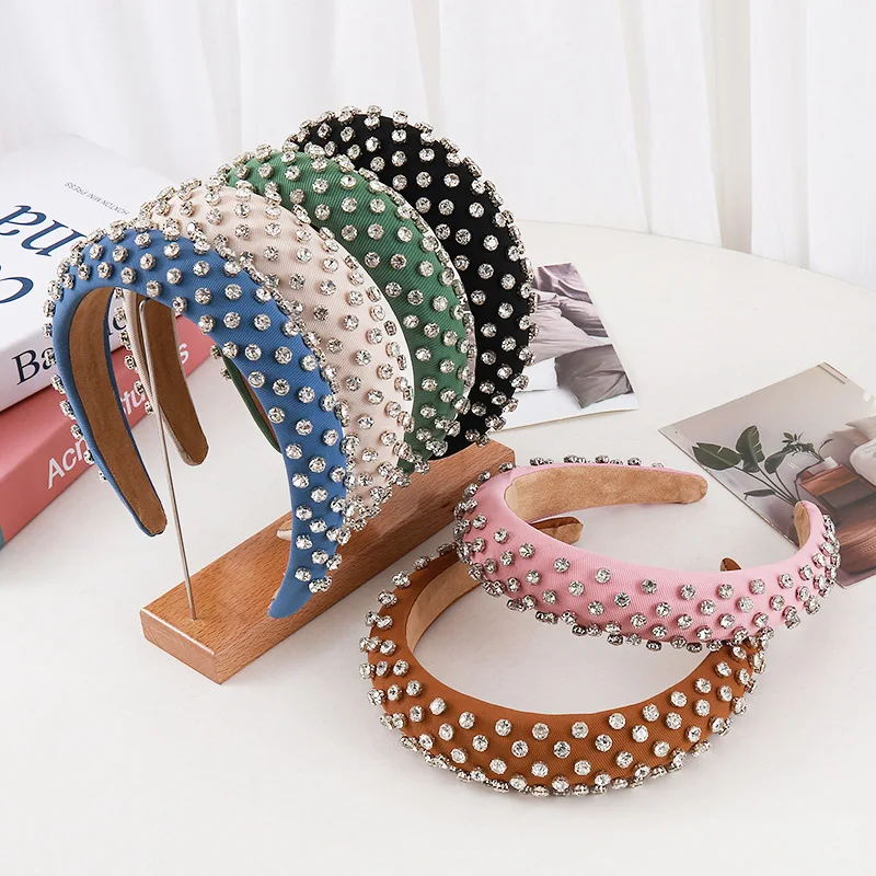 Multi Color Rhinestone diamond Sponge Hair Band Women Girls Headwear Fashion Headbands Head Hoop Hair Accessories
Multi Color Rhinestone diamond Sponge Hair Band Women Girls Headwear Fashion Headbands Head Hoop Hair Accessories