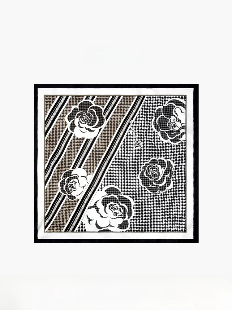 Xinuosichou Silk Scarf Vintage Silk Lightweight Luxury Square Scarf Black White Tea Olive Leaf Print Spring Fashion
Xinuosichou Silk Scarf Vintage Silk Lightweight Luxury Square Scarf Black White Tea Olive Leaf Print Spring Fashion