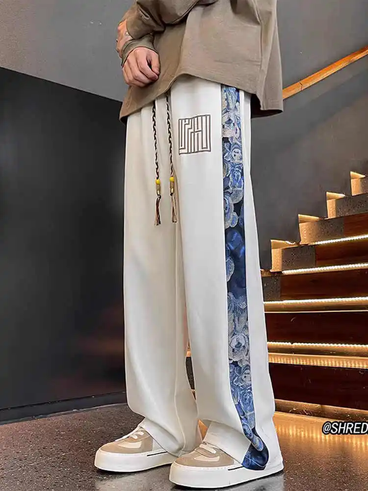 Loose Wide Leg Men's Casual Pants Spring Faionable All-Match Bear Pattern Straight Cut Elastic Waist Anti-Wrinkle
Loose Wide Leg Men's Casual Pants Spring Faionable All-Match Bear Pattern Straight Cut Elastic Waist Anti-Wrinkle