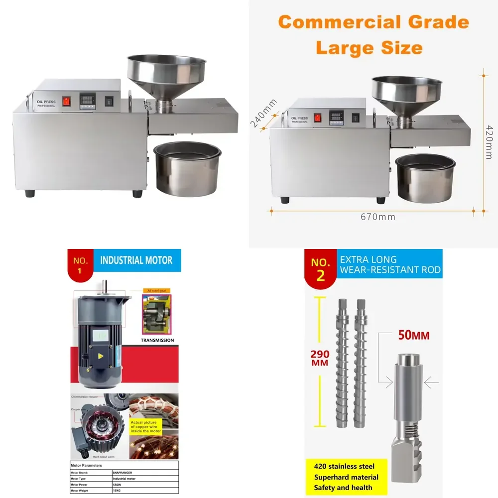 Mini Oil Press Machine for Home Manual Cotton Seed Oil Press Machine Small Screw Oil Press for Sale in Russia Motor
Mini Oil Press Machine for Home Manual Cotton Seed Oil Press Machine Small Screw Oil Press for Sale in Russia Motor