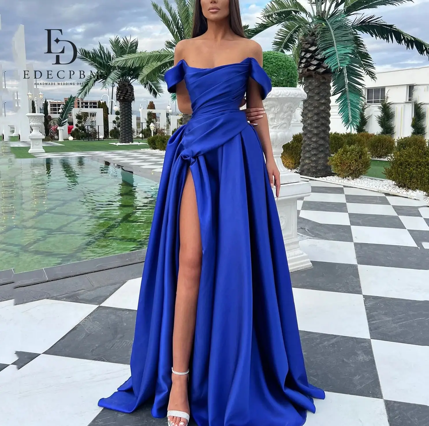EDECPBM Satin Evening Dresses 2025 Woman Blue Customized Vestidos De Festa Women's Prom Dress Wedding Party Dresses فساتين سهرة
EDECPBM Satin Evening Dresses 2025 Woman Blue Customized Vestidos De Festa Women's Prom Dress Wedding Party Dresses فساتين سهرة