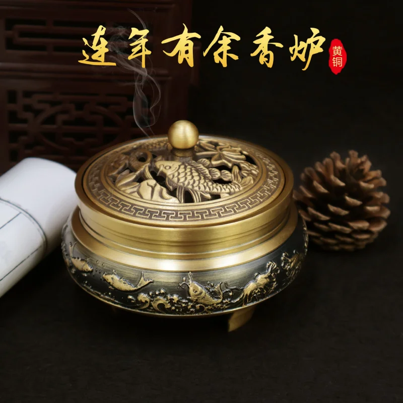 Brass Double Fish Incense Burner for Worshiping Buddha, Offering Sandalwood Incense, Tea Ceremony Incense Burner, Home Indoor In
Brass Double Fish Incense Burner for Worshiping Buddha, Offering Sandalwood Incense, Tea Ceremony Incense Burner, Home Indoor In