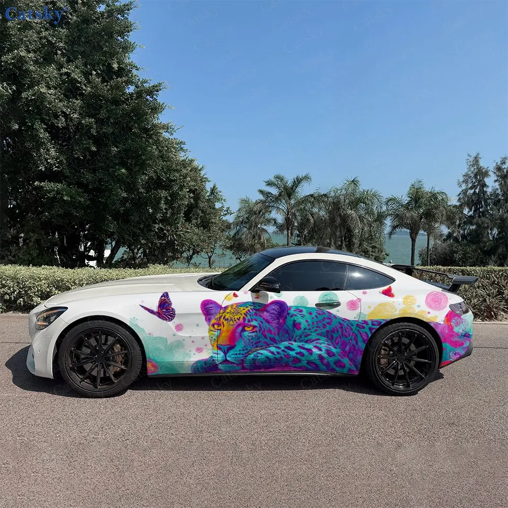2pcs Neon Leopard Butterfly Vibe, Durable, Fade-resistant, Enhance Vehicle Aesthetics With Bold Artistic Design Car Vinyl Wraps
2pcs Neon Leopard Butterfly Vibe, Durable, Fade-resistant, Enhance Vehicle Aesthetics With Bold Artistic Design Car Vinyl Wraps