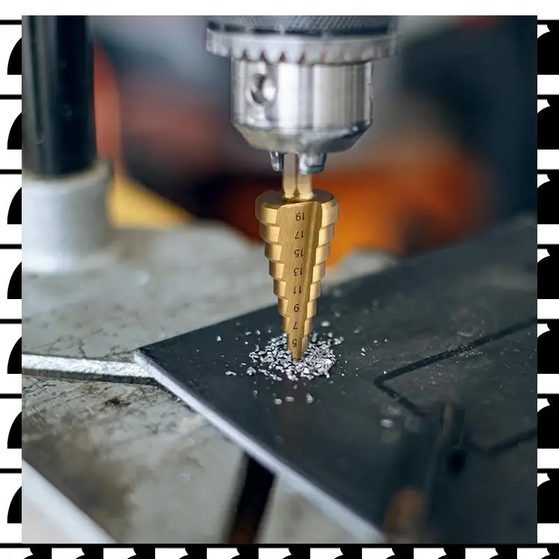 A44U HSS Drill Bits, Automatic Center Punch, Shaped Split Tip, W/Aluminum Case, Step Bits For Metal 5PCS
A44U HSS Drill Bits, Automatic Center Punch, Shaped Split Tip, W/Aluminum Case, Step Bits For Metal 5PCS