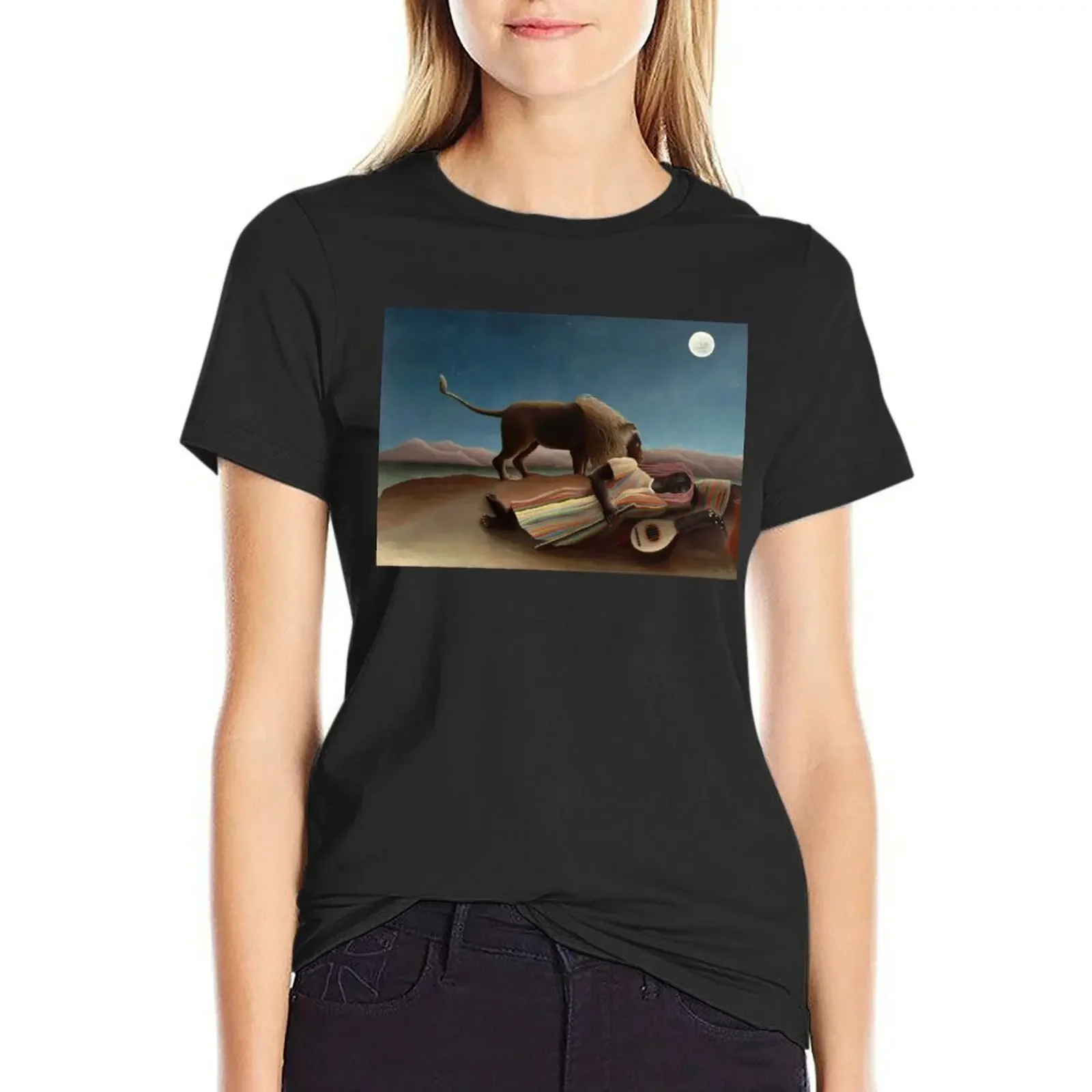 The Sleeping Gypsy - Henri Rousseau T-Shirt plain plus size tops quick-drying Blouse white t-shirt dress for Women sexy
The Sleeping Gypsy - Henri Rousseau T-Shirt plain plus size tops quick-drying Blouse white t-shirt dress for Women sexy