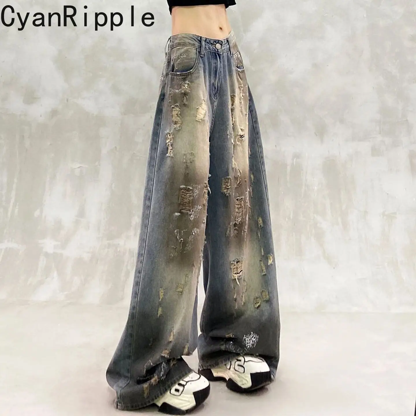 2026 New Spring Summer All-match Hole Wide Leg Jeans Mopping The Floor Vintage Women Straight Denim Pants Casual Long Trousers
2026 New Spring Summer All-match Hole Wide Leg Jeans Mopping The Floor Vintage Women Straight Denim Pants Casual Long Trousers