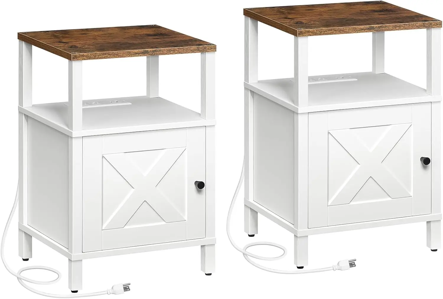 Set of 2 Farmhouse Nightstand with Charging Station, White Bedside Table with USB&Type-C Ports and Outlets, End Table with St
Set of 2 Farmhouse Nightstand with Charging Station, White Bedside Table with USB&Type-C Ports and Outlets, End Table with St