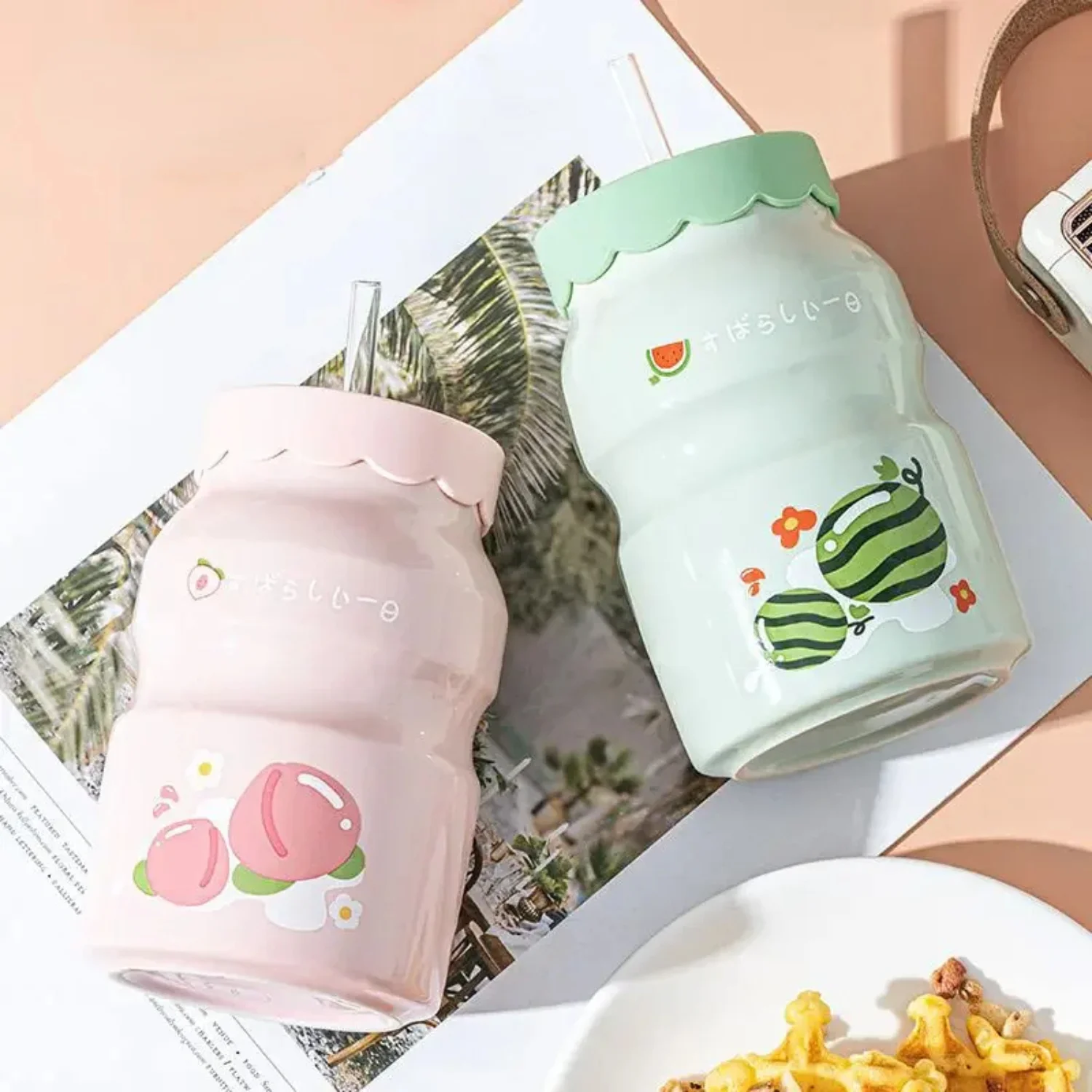 500ML Beverage Profiling Cups Creative Fruit Pattern Household Girls' Water Cups Ceramics Coffee Mug Cups with Lids and Straws
500ML Beverage Profiling Cups Creative Fruit Pattern Household Girls' Water Cups Ceramics Coffee Mug Cups with Lids and Straws