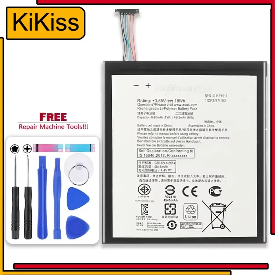 Kikiss C11P1517 4680mAh Battery for ASUS ZENPAD 10 ZENPAD10 Z300M Z300CNL Z300 6B P00C Bateria Batteries
Kikiss C11P1517 4680mAh Battery for ASUS ZENPAD 10 ZENPAD10 Z300M Z300CNL Z300 6B P00C Bateria Batteries