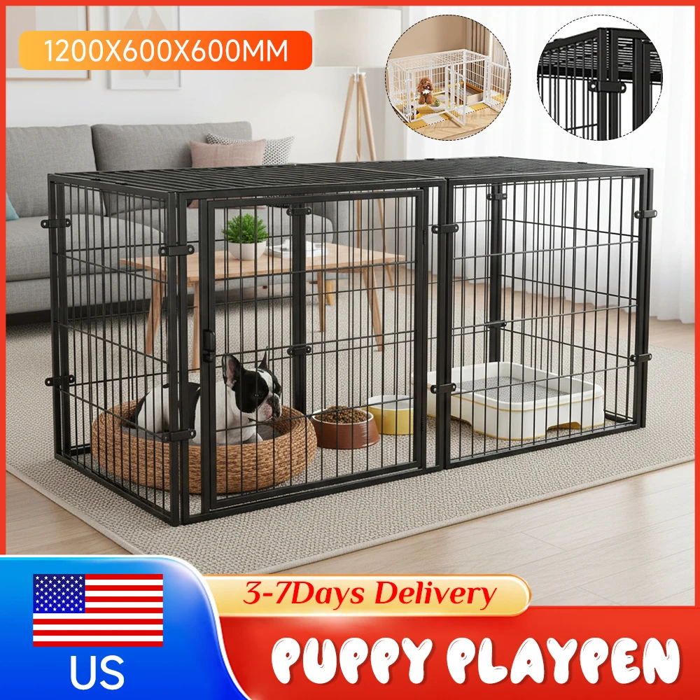 Stackable Puppy Playpen Heavy Duty Wire Dog Crate Easy Assemble Metal Grid Kennel Cage for Small Dog Rabbit Pig Cat Ferret New
Stackable Puppy Playpen Heavy Duty Wire Dog Crate Easy Assemble Metal Grid Kennel Cage for Small Dog Rabbit Pig Cat Ferret New 