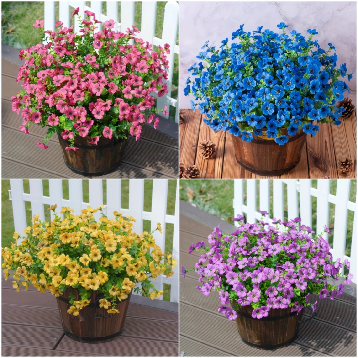 12 Bundles Faux Colorful Mix Daisy Artificial Fake Plants Flowers for Outdoor Outside Spring Summer Decoration, for Porch Patio
12 Bundles Faux Colorful Mix Daisy Artificial Fake Plants Flowers for Outdoor Outside Spring Summer Decoration, for Porch Patio