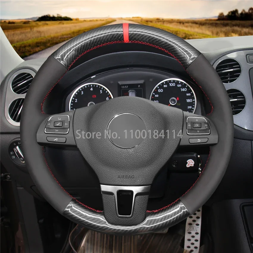 Hand-Sewn PU Carbon Fiber Leather Car Steering Wheel Cover for Volkswagen VW Tiguan Golf Plus Passat CC Jetta Sharan EOS Caddy
Hand-Sewn PU Carbon Fiber Leather Car Steering Wheel Cover for Volkswagen VW Tiguan Golf Plus Passat CC Jetta Sharan EOS Caddy