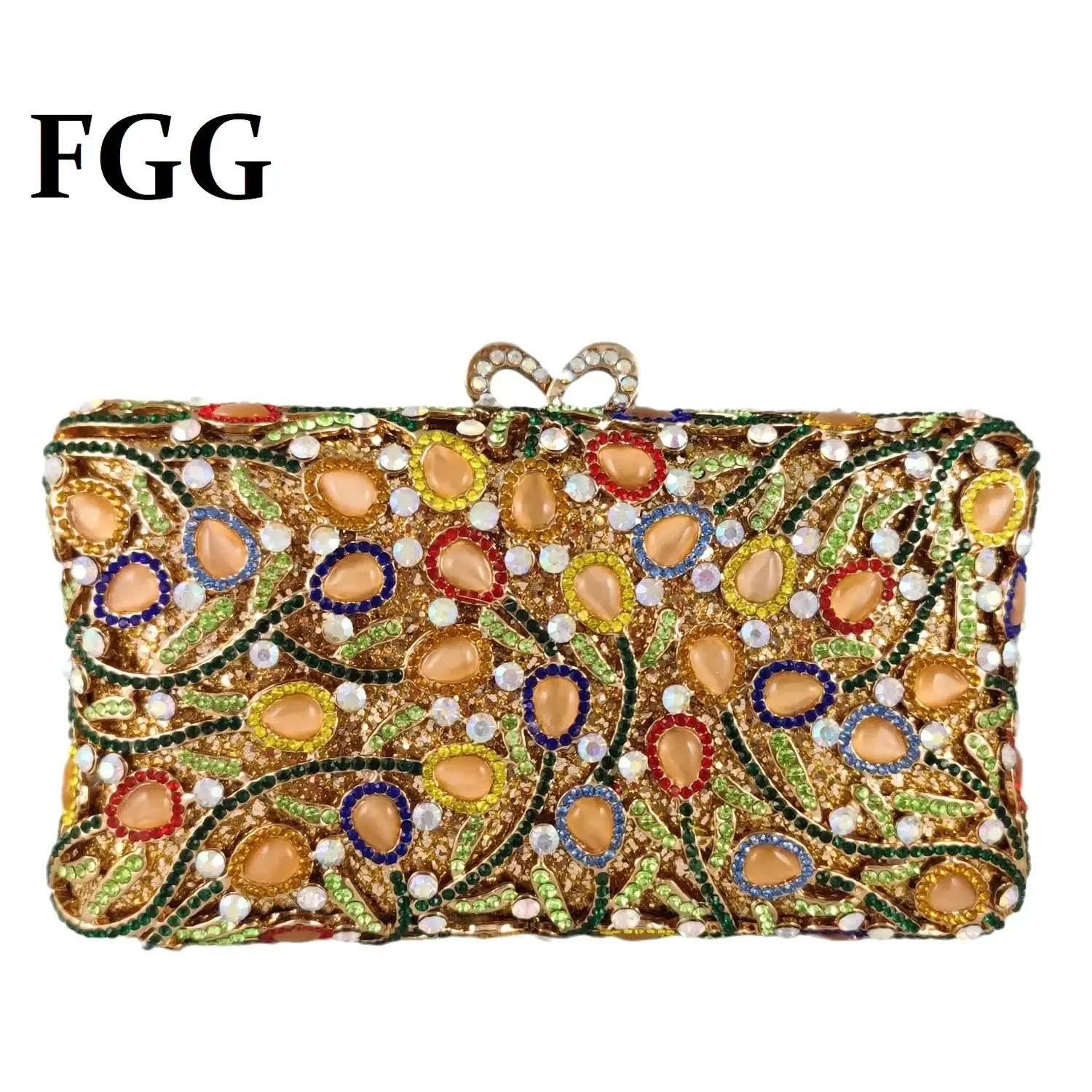 Boutique De FGG Opal Stones Women Colorful Evening Bags and Clutches Formal Party Rhinestone Minaudiere Handbag Bridal Purse Bag
Boutique De FGG Opal Stones Women Colorful Evening Bags and Clutches Formal Party Rhinestone Minaudiere Handbag Bridal Purse Bag