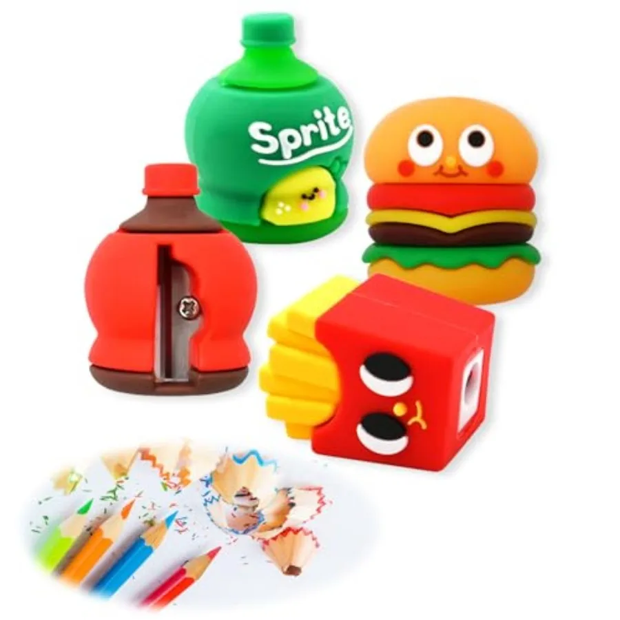 4 PCS Cute Pencil Sharpeners, Fun Pencil Sharpener for,Handheld Pencil Sharpeners, Small Stationary Novelty Lovely Office Suppl
4 PCS Cute Pencil Sharpeners, Fun Pencil Sharpener for,Handheld Pencil Sharpeners, Small Stationary Novelty Lovely Office Suppl