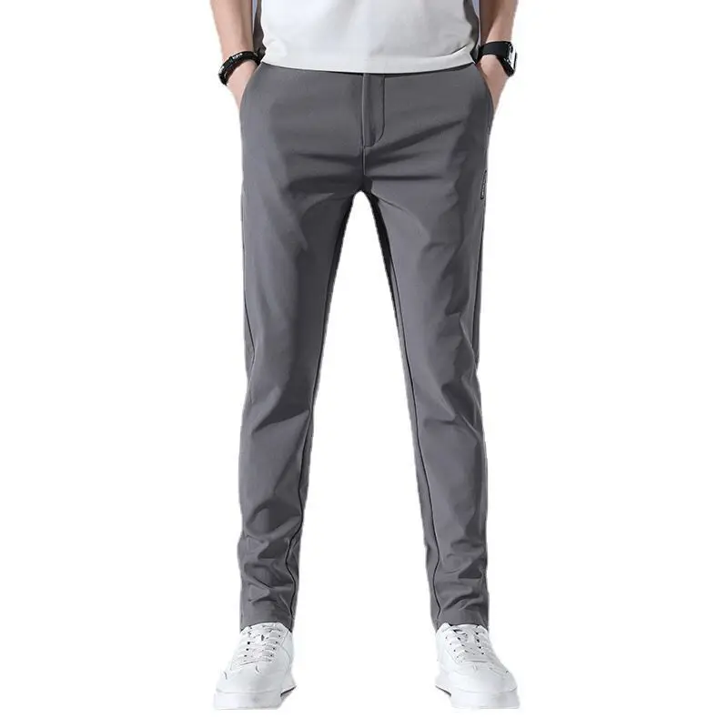 Брюки для отдыха, мужские повседневные брюки из ледяного шелка на четыре сезона, мужские прямые эластичные брюки, обычные, для взрослых, джентльменов, удобные свободные
Брюки для отдыха, мужские повседневные брюки из ледяного шелка на четыре сезона, мужские прямые эластичные брюки, обычные, для взрослых, джентльменов, удобные свободные