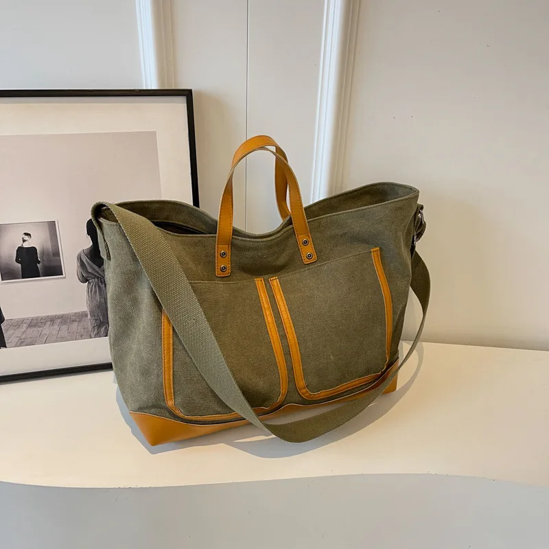 Canvas Tote Bag, Shoulder Carry, Large Capacity, Casual Bag, Minimalist All-match Bag For Women
Canvas Tote Bag, Shoulder Carry, Large Capacity, Casual Bag, Minimalist All-match Bag For Women