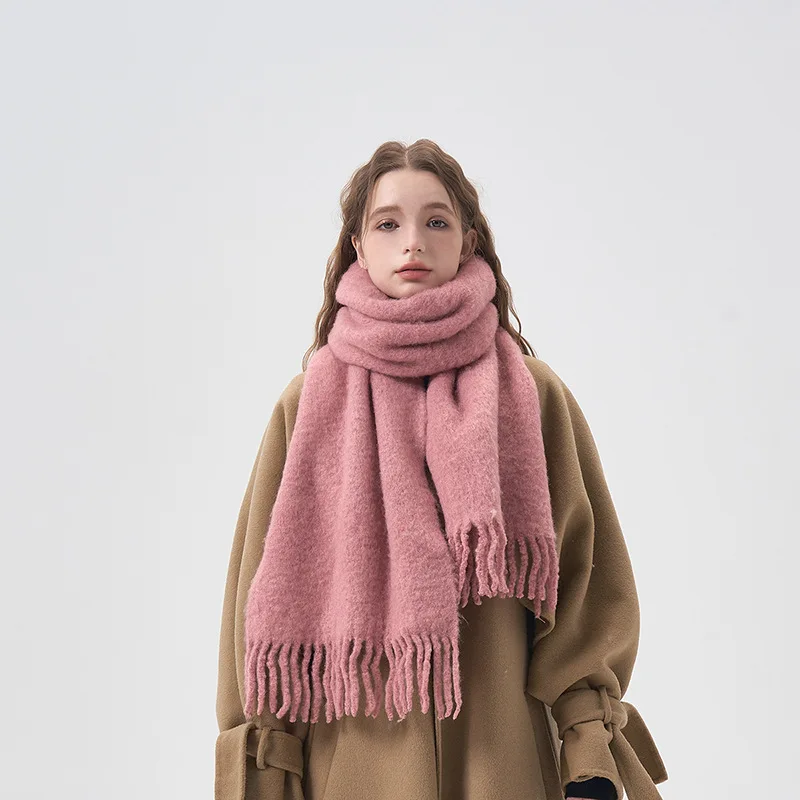 2023 Autumn and Winter Women New Solid Color Tassel Acrylic Blend Cotton Wool Scarf Thickened Warm Comfortable Collar Long Shawl
2023 Autumn and Winter Women New Solid Color Tassel Acrylic Blend Cotton Wool Scarf Thickened Warm Comfortable Collar Long Shawl