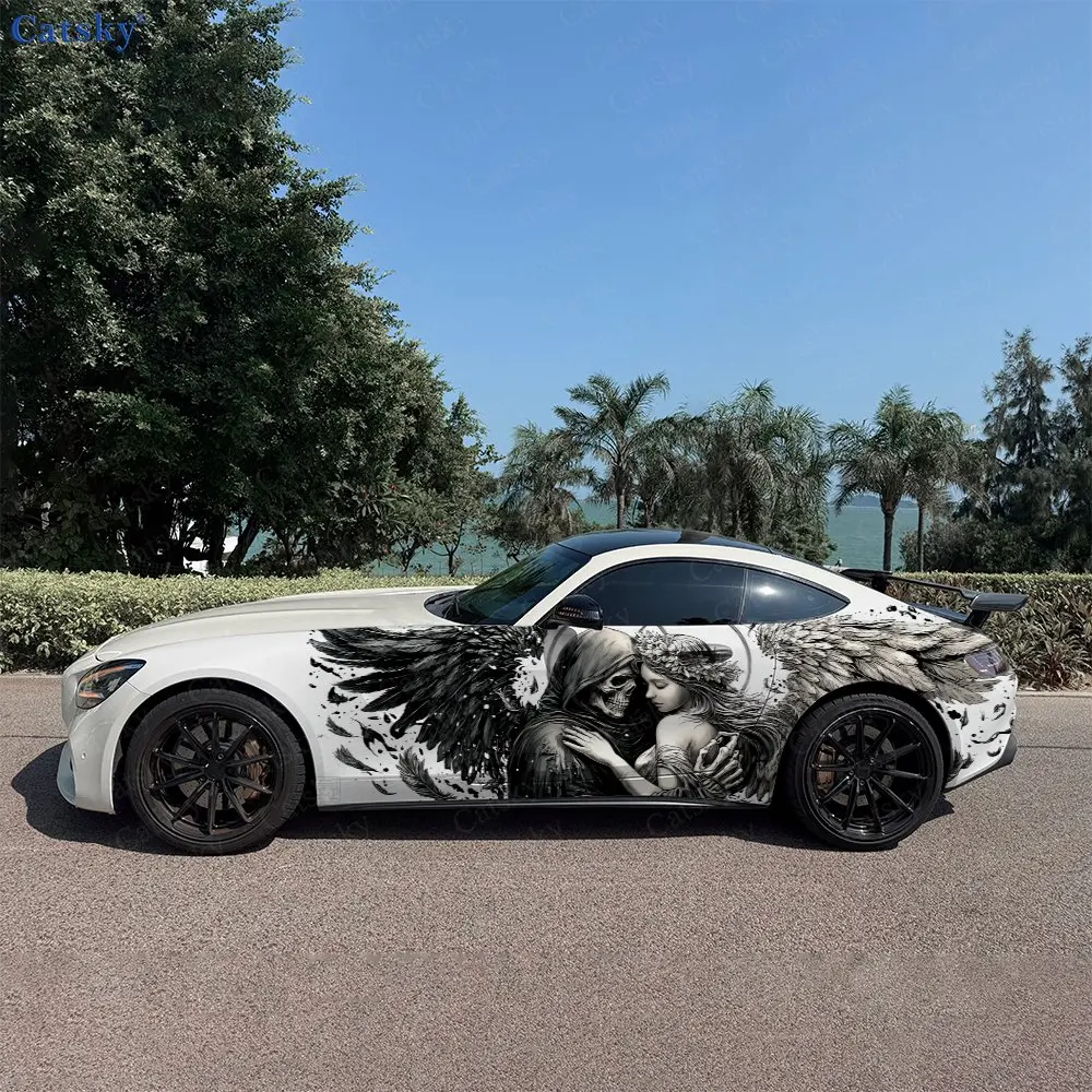 2pcs Skeleton Wing & Holy Light, Durable, Fade-resistant, Enhance Vehicle Aesthetics With Bold Artistic Design Car Vinyl Wraps
2pcs Skeleton Wing & Holy Light, Durable, Fade-resistant, Enhance Vehicle Aesthetics With Bold Artistic Design Car Vinyl Wraps