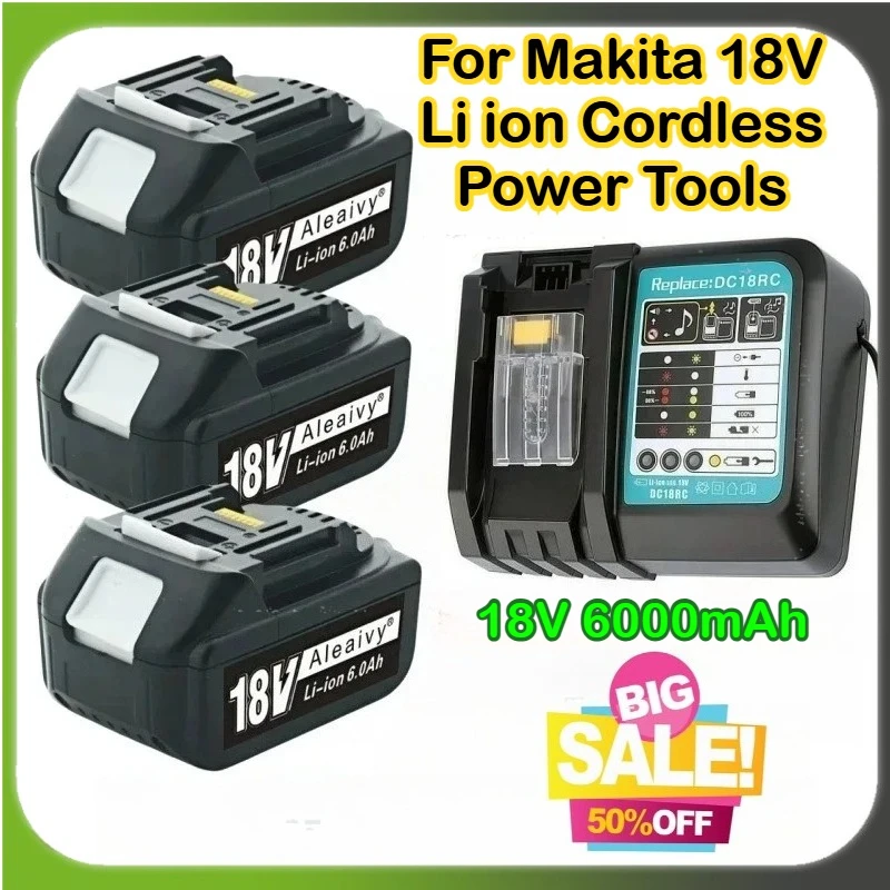 For Makita 18V Battery With Charger Rechargeable Lithium Ion BL1850 BL1880 BL1860B LXT400 Power Tool For Makita 18V Battery
For Makita 18V Battery With Charger Rechargeable Lithium Ion BL1850 BL1880 BL1860B LXT400 Power Tool For Makita 18V Battery